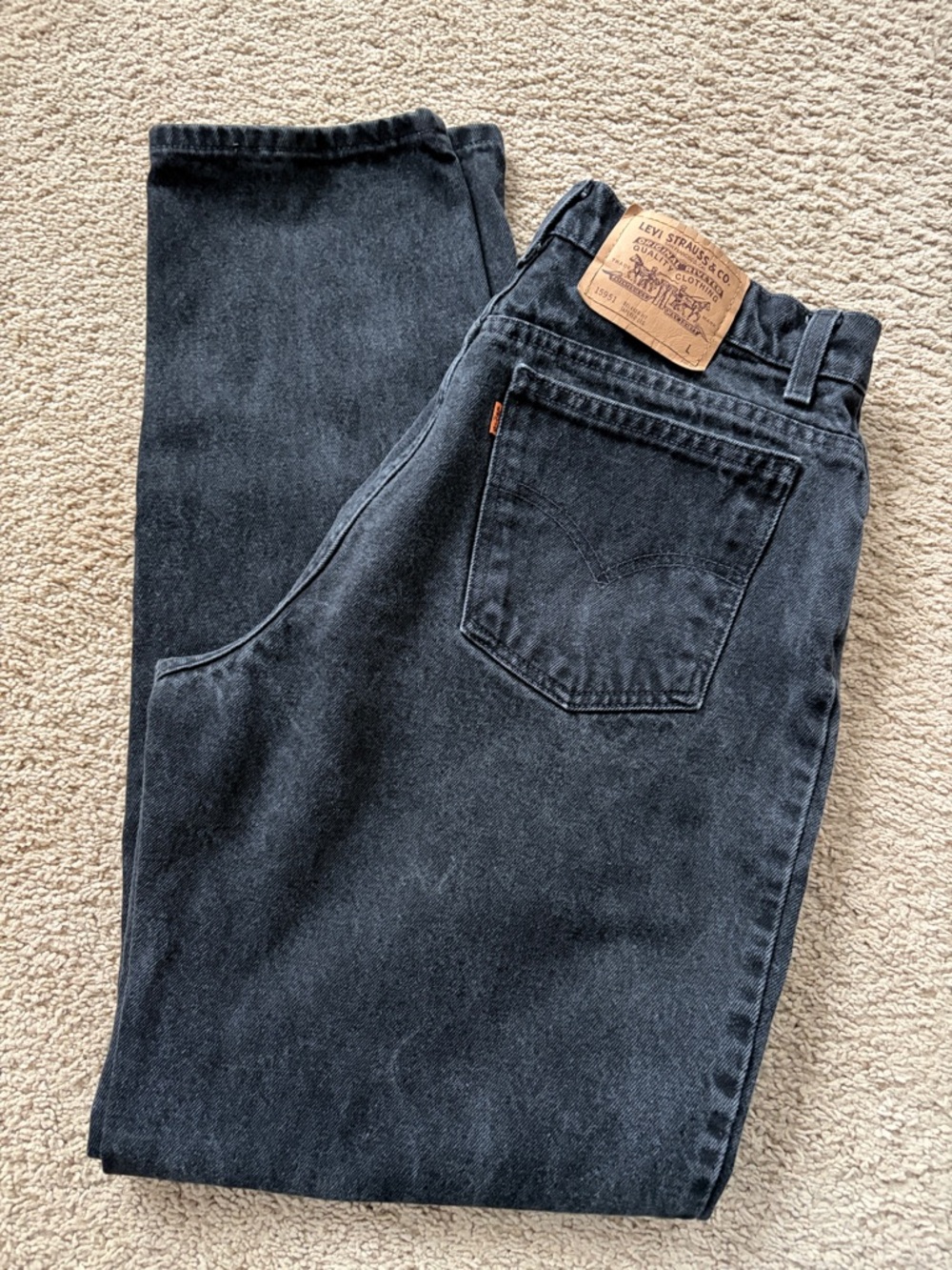 Levi’s 951 black Relaxed Fit Tapered Leg Vintage Y2K mom Jean Womens 14 Long